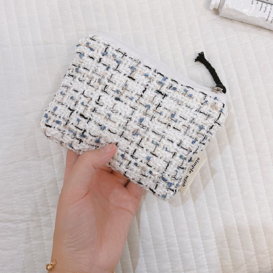Small Cosmetic Bag Zipper Makeup Lipstick Travel Purse Organizer Pouch 14*10 CM