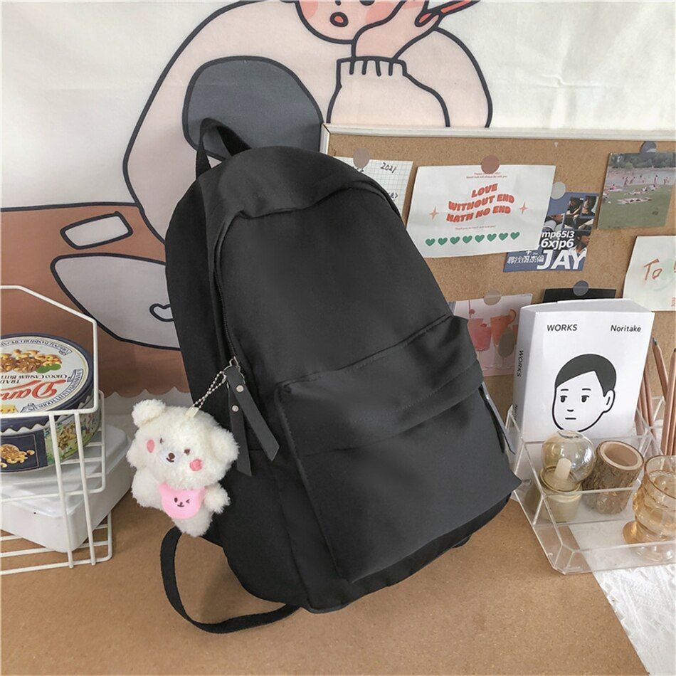 Cute School Backpack Purse Women Nylon Softback Book Fashion Travel Rucksack 1PC