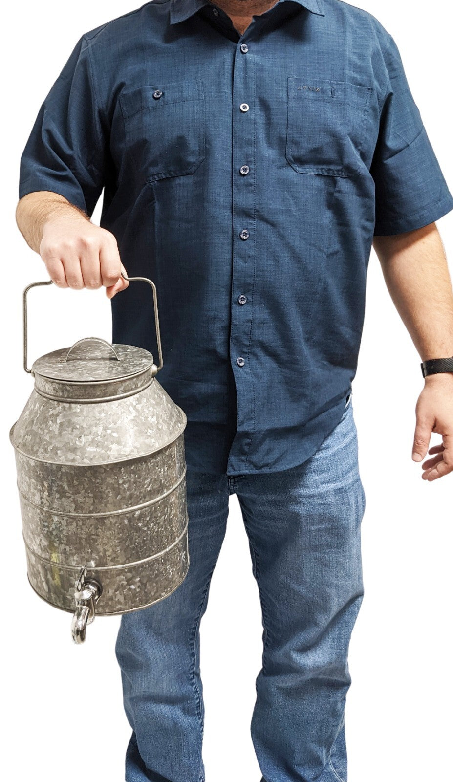 2½ Gallon Beverage Dispenser with Spout for Pouring, Carry Handle, & Lid
