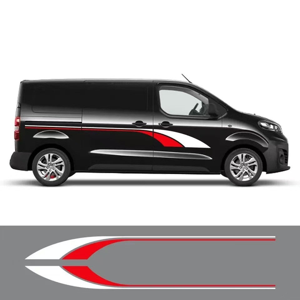 2PCS Graphic Side Stripe Car Sticker For Nissan NV300 Camper Van Vinyl Decals