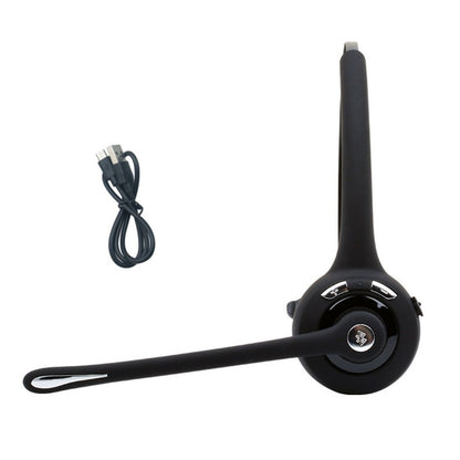 Black Rechargeable Headphone Wireless Bluetooth 5.0 Operator Headset ABS