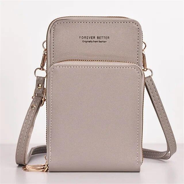 Women Touch Screen RFID Crossbody Cell Phone Bag Wallet Pouch Shoulder Purse