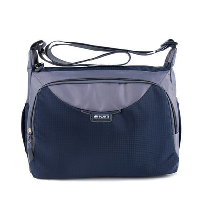 Crossbody Bag Shoulder Purse Nylon Multilayer Travel Handbag 32*11*24 CM Purple