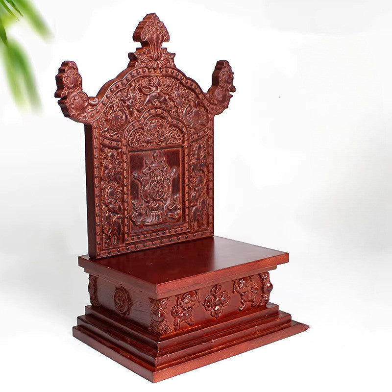 Oak Buddhist Niche Worship Desk Shrine Removable Retro Buddha Base Ornament