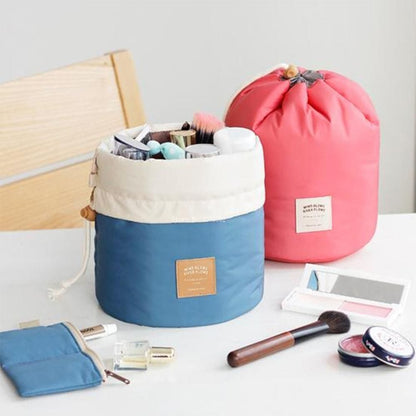 Round Cosmetic Bag Waterproof Beautiful Makeup Bag Travel Organizer Storage Bags