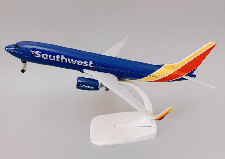 20CM Southwest BOEING 737-800 Passenger Airplane Diecast Aircraft Plane Model