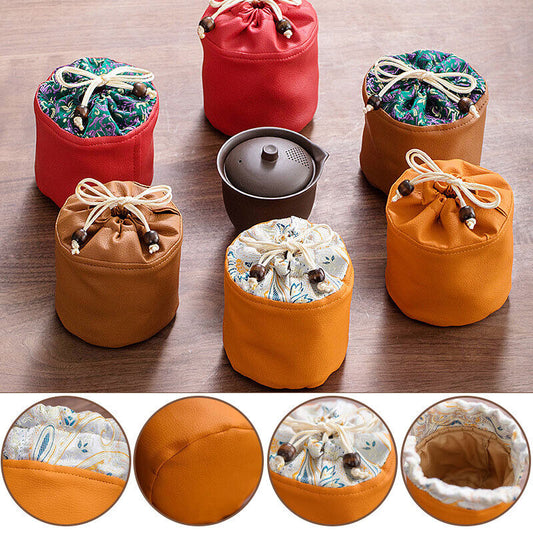 Portable Teaware Storage Bag Travel Collect Teapot Teacup Antique Jewelry Pouch