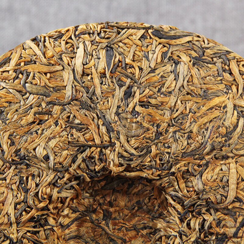 Top Yunnan Dianhong Black Tea Cake Honey Fragrant Golden Bud Dian Hong Tea 357g