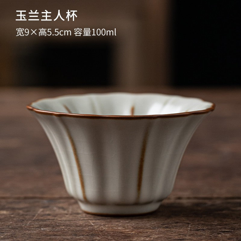 1pc Ru Kiln Master Cup Single Cup Dedicated Ceramic Tea Cup