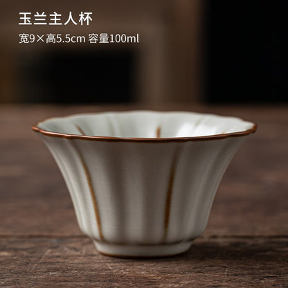 1pc Ru Kiln Master Cup Single Cup Dedicated Ceramic Tea Cup