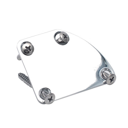 Silver Electric Guitar Neck Plate Cutaway Neck Joint Plate For Strat Tele Bass k
