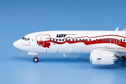 1:400 JC Wings LOT BOEING 737 MAX 8 Passenger Airplane Diecast Aircraft Model