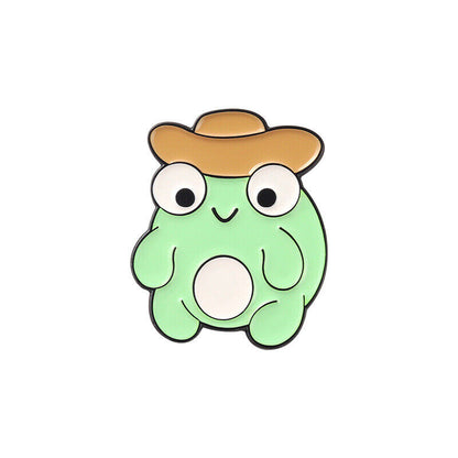 5 Style Cartoon Frog Enamel Pin Custom Hat Brooch Lapel Pin Badge Jewelry Gift