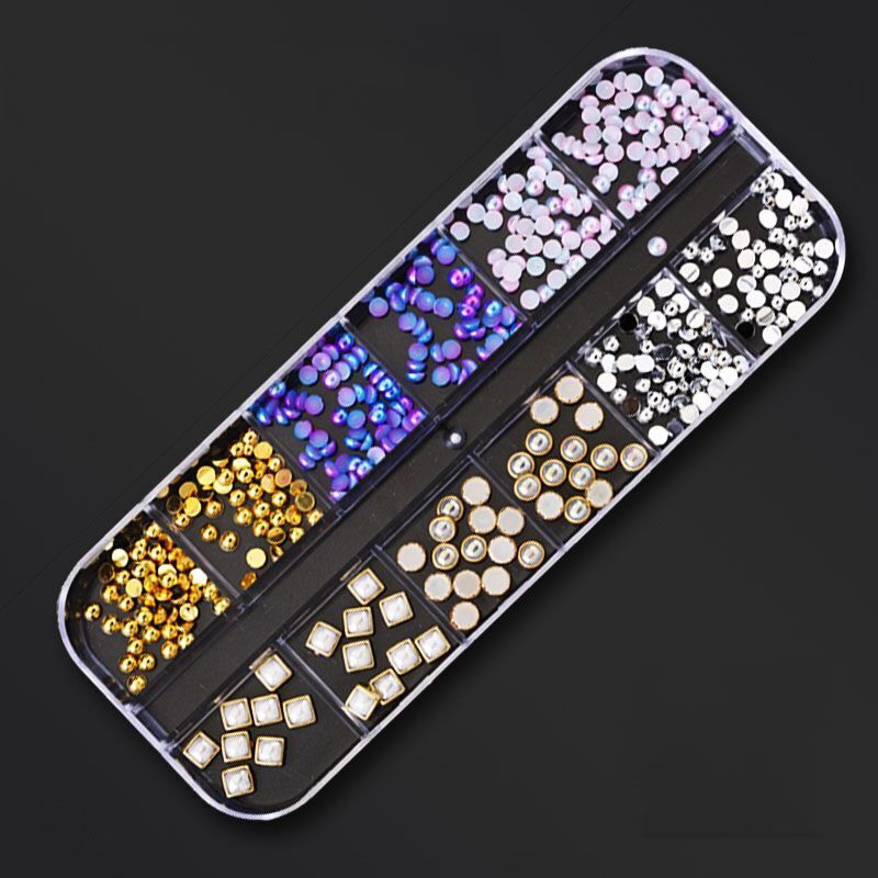 Nail Art Decor 12Design Box 3D Irregular Abalone Seashell Fragment Flakes Charms
