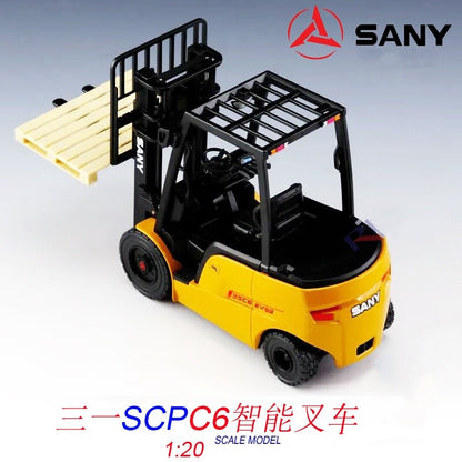 1:20 SANY SCPC6 Smart Forklift Truck Contruction Machine Equipment Diecast Model