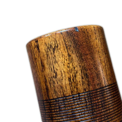 Minor Flaw Jujube Wood Tea Canister Handmade Travel Straight Jar with Lid