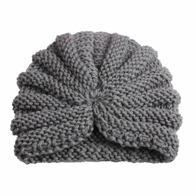 Baby Hat Knitted Winter Girls Bonnet Beanie Turban Newborn Cap Boys Accessories