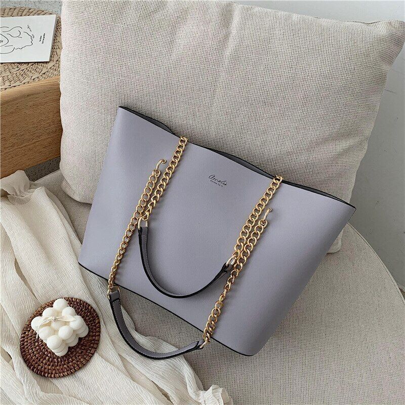 Pu Leather Shoulder Bags Women Handbag Chain Tote Bag Shopper Hand Bag Totes