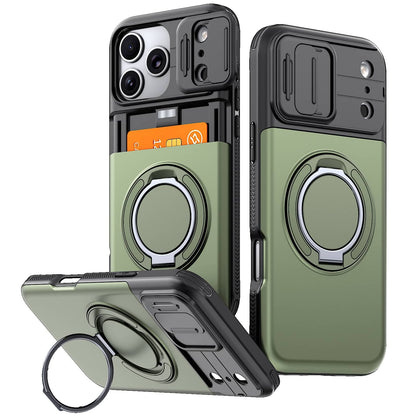 For iPhone 17 16 15 14 13 12 Pro Max 11 Case Wallet Card Holder Kickstand Rugged