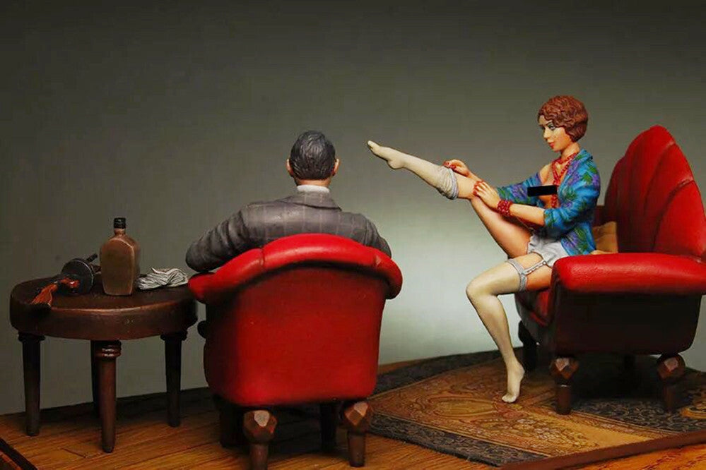 1/24 Resin Figure model Casual men and women Unassembled Unpainted