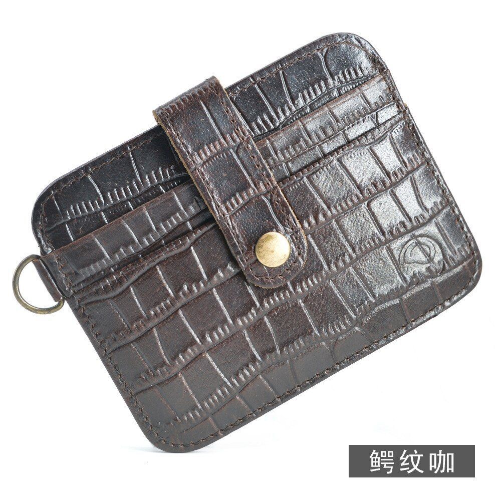Genuine Leather Thin Wallet Credit Card Holder Key Holder Bag Cash Purse Cotton