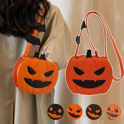 Halloween Bag PU Leather Pumpkin Purse Crossbody Bag Satchel Bag Shoulder Bag
