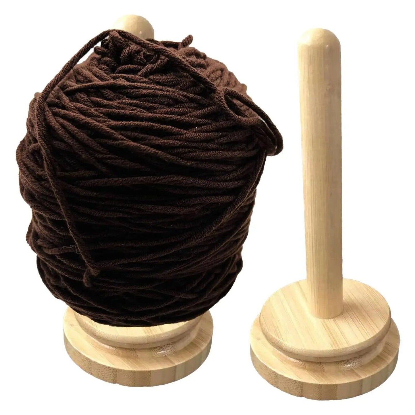 Yarn Ball Holder Wood Paper Towel Ribbon Knitting Organizer Accessory 18x10x10cm