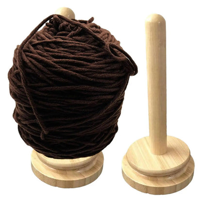 Yarn Ball Holder Wood Paper Towel Ribbon Knitting Organizer Accessory 18x10x10cm