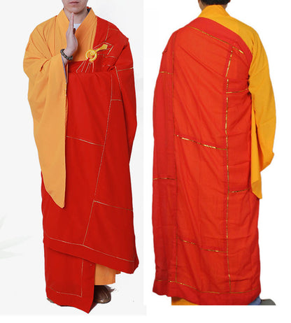 Kesa Monk Dress Zen Meditation Buddhist Priest Cassock Robe Shaolin Kung fu Suit