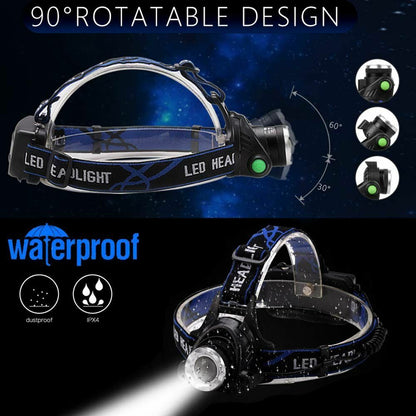 LED Headlamp Super Bright Sensor Zoomable Fishing Lamp Lighting 18650 Batteries
