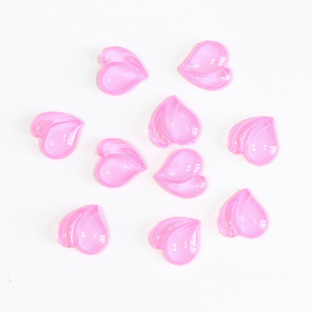 Nail Art Decals 20-100Pcs 3D Heart Charms Clear Acrylic DIY Manicure Accessories