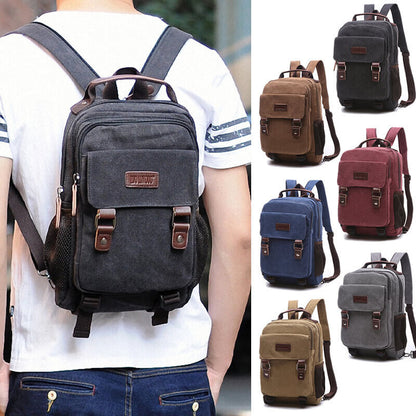 Convertible Canvas Small Mini Backpack Rucksack Chest Pack Sling Bag Travel