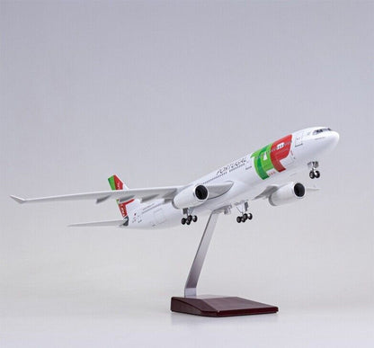 47CM TAP PORTUGAL AIRBUS A330 Airplane Led Sound-controlled Light Resin Model