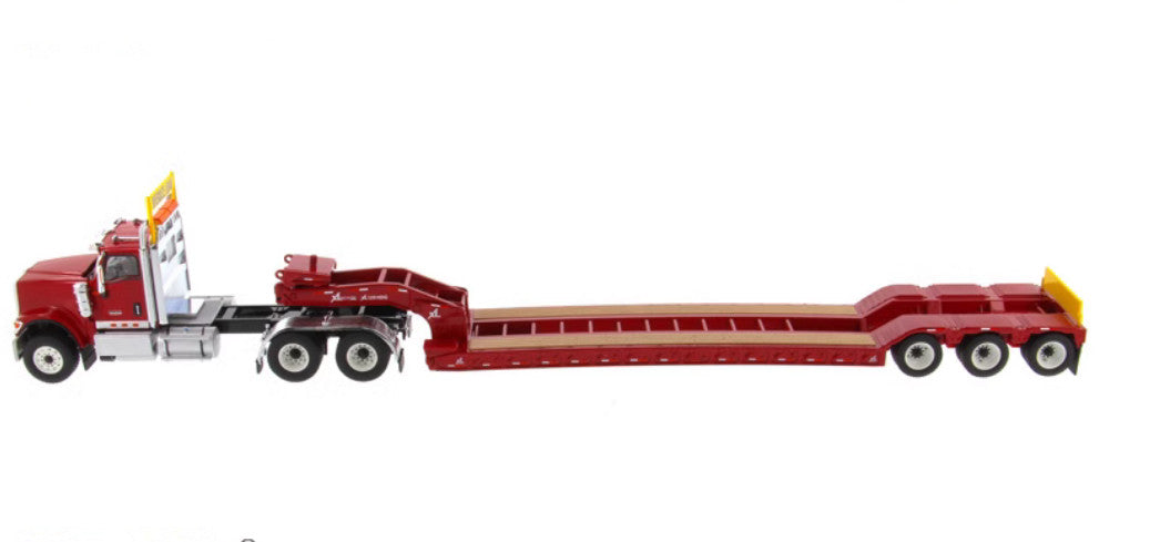 1:50 DM International Trailer Container Lowboy Trailer Tractor Diecast Model