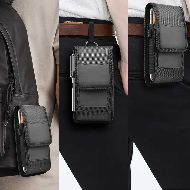 Vertical Cell Phone Holster Pouch Wallet Case With Belt Clip For iPhone Samsung