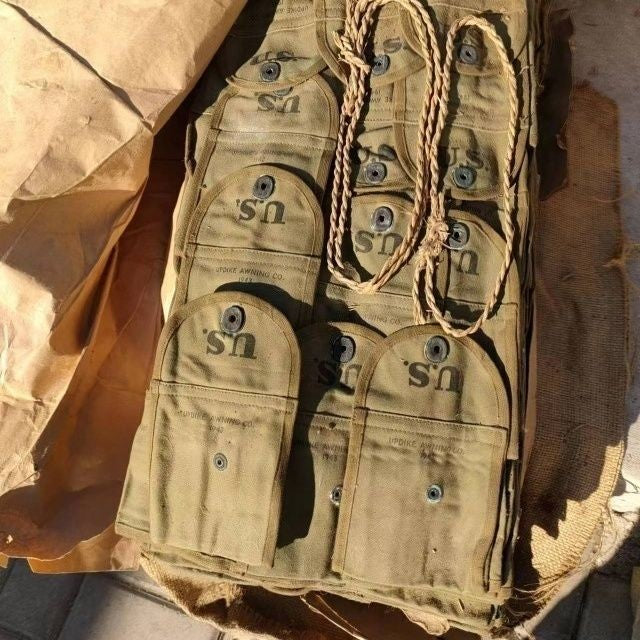 WW2 US BUTT STOCK RIFLE AMMO POUCH BOYT 43 M1 CARBINE CALIBER 30 RIFLE