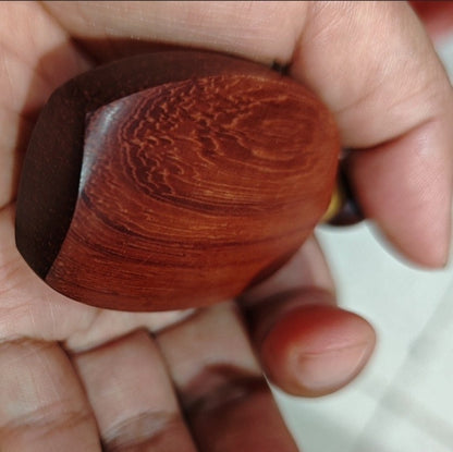 Red Sandalwood Snuff Bottle 7.2cm Retro Wood Art Collectible Hand Piece Decor