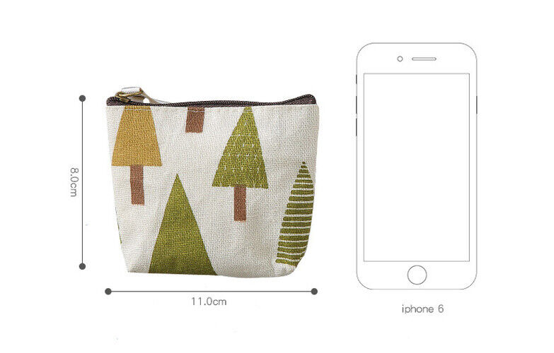 Women Coin Purse Card Earphone Pouch Bag Key Holder Small Wallet Package Canvas