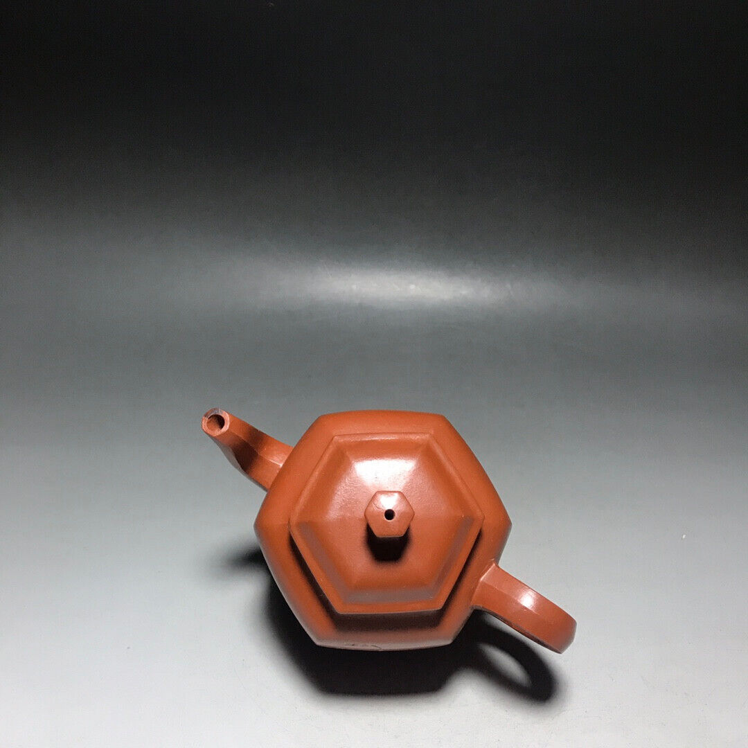 Chinese Yixing Zisha Clay Handmade Exquisite Teapot（六方金钟 底款：顾景舟）