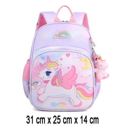 Girl Children Backpack School Bag Back Pack Pink Kid Child Schoolbag Class Kit