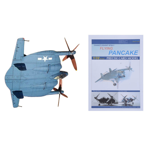 1:32 US XF5U-1 Flying Pancake Fighter Plane 3D Paper Model Puzzle Set Collection