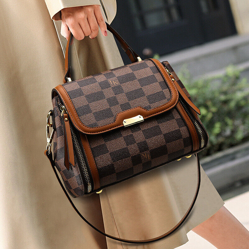Ladies Faux Leather Shoulder Bag Tote Purse Handbags Messenger Crossbody Satchel