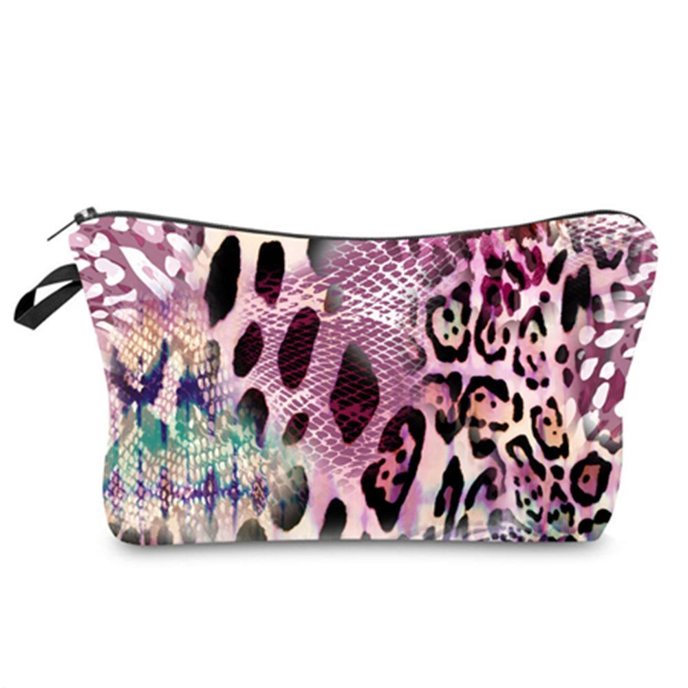 Personalized Pretty Makeup Bag Leopard Print Cosmetic Bags Multifunction Travel