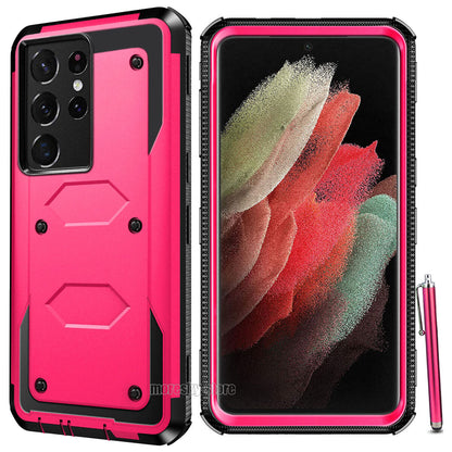 For Samsung Galaxy S21/ Ultra/ Plus Case Dual Layer Rugged Hybrid Cover + Stylus