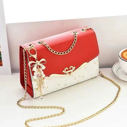 Women PU Leather Designer Crossbody Bags Fashion Shoulder Female Retro Chain Bag