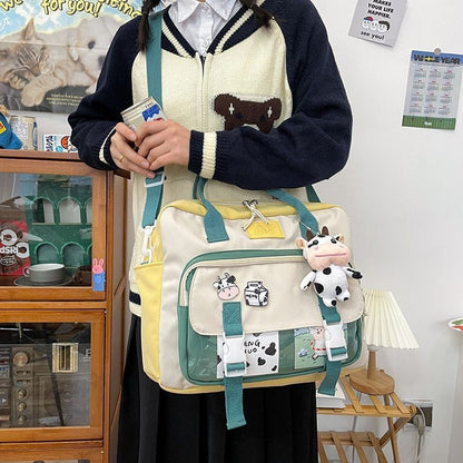 Women Cute Backpack Student College Multifunctional Waterproof Nylon 35*11*29 CM