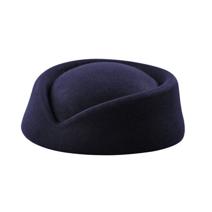 Women Wool Felt Beret Hat Teardrop Fancy Stewardess Air Hostesses Dress Hat