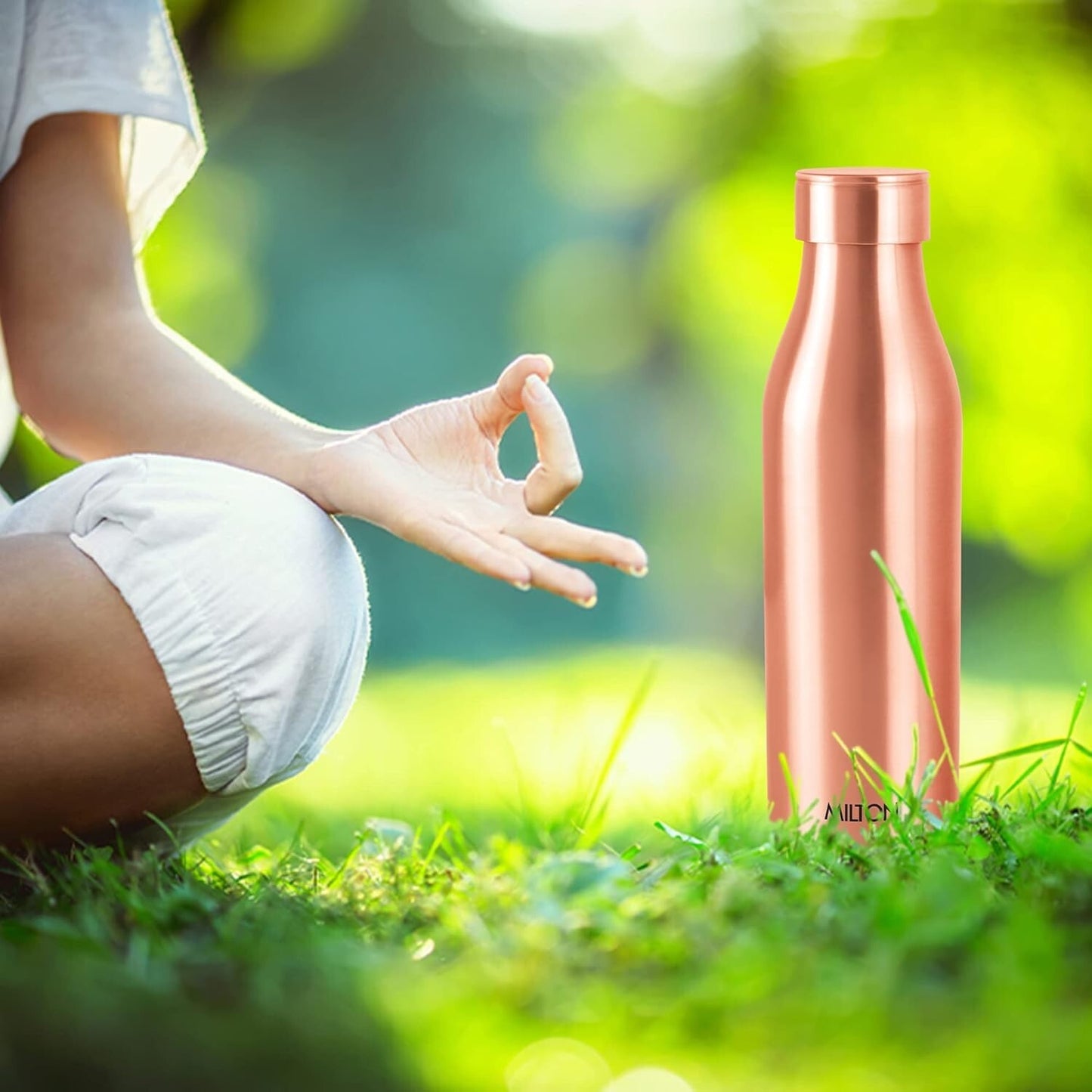 100% Pure Copper Water Bottle For Ayurveda Health Benefits Leak Proof