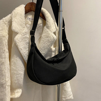 Oxford Cloth Shoulder Bag Solid Color Tote Bag Large-capacity Dumpling Bag