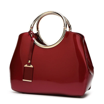 Women Bag Patent Leather Handbag Crossbody Messenger Shoulder Bag 28*22*10.5 CM